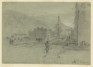 Genl. Stevensons Hauptquartier-Harpers Ferry von Alfred Rudolph Waud