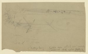 Gettysburg - Felder, über die die Rebellenkavallerie nach rechts vorrückte, nördlich von Gettysburg von Alfred Rudolph Waud