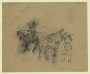 Zwei Kavalleristen von Alfred Rudolph Waud