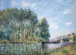 Eine Biegung des Flusses Loing bei Moret. Frühling, 1886 von Alfred Sisley