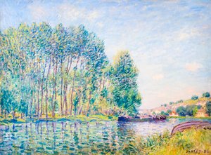 Eine Biegung der Loing bei Moret von Alfred Sisley