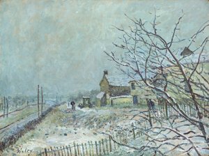 Erster Schnee in Veneux-Nadon