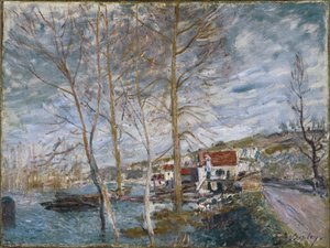 Überschwemmung in Moret, 1879