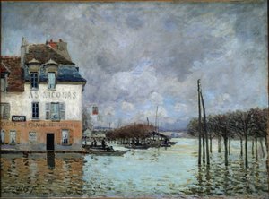Überschwemmung in Port-Marly von Alfred Sisley