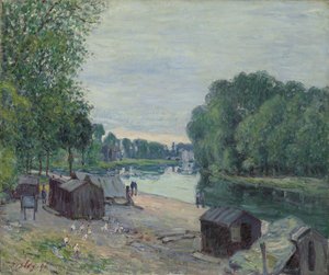 Hütten am Rand des Loing