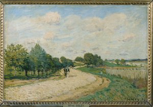 Die Straße nach Mantes von Alfred Sisley