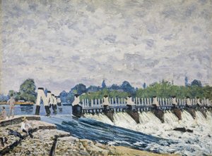 Molesey Weir, Hampton Court von Alfred Sisley