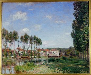 Moret, Ufer des Loing, Frankreich