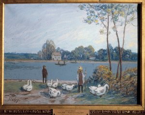 Am Ufer des Loing. Gemälde von Alfred Sisley (1839 - 1899) von Alfred Sisley