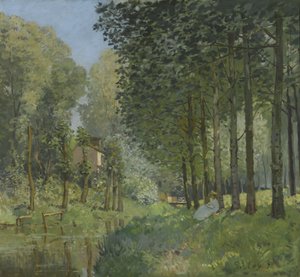 Ruhe am Bach. Waldrand, ca. 1878 von Alfred Sisley