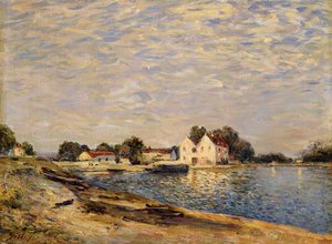 Saint-Mammes, am Ufer des Loing von Alfred Sisley