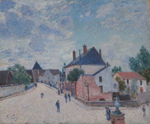 Straße in Moret, ca. 1890