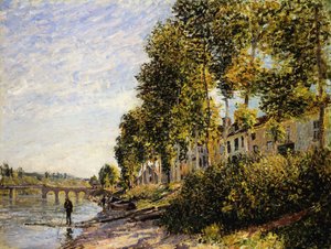 Sonniger Morgen in Saint Mammes; Soleil du Matin à Saint-Mammes, 1884 von Alfred Sisley