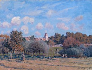 Der Glockenturm in Noisy-le-Roi, Herbst von Alfred Sisley
