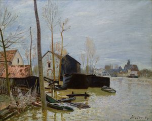 Die Überschwemmungen in Moret, 1889