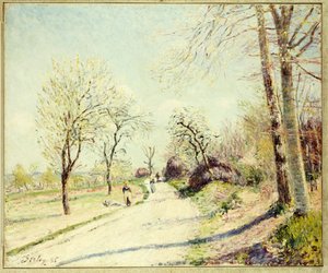 Die Straße von Veneux nach Moret an einem Frühlingstag, 1886
