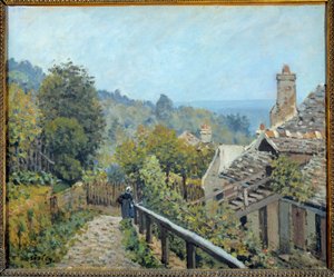 Ansicht von Louveciennes, Weg der Mittelhöhe genannt Höhen von Marly von Alfred Sisley