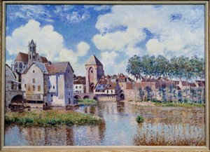 Blick auf Moret-sur-Loing. Gemälde von Alfred Sisley (1839-1899) von Alfred Sisley