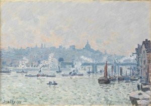 Blick auf die Themse: Charing Cross Bridge, 1874