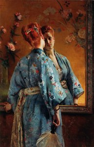 Die Pariserin Japanerin, ca. 1871-1874 von Alfred Emile Stevens