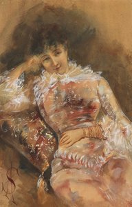 Porträt von Sarah Bernhardt von Alfred Emile Stevens