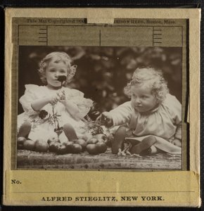 Nichten - Flora mit Blume und Hedwig von Alfred Stieglitz