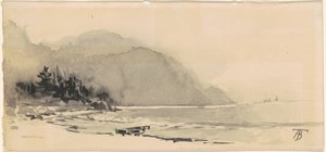 Boot am Strand von Alfred Thompson Bricher