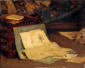 Ecke des Ateliers des Künstlers, 1849-1924 von Alfred Verhaeren