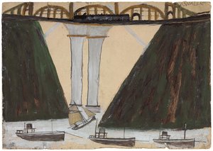 Saltash-Brücke, ca. 1930 von Alfred Wallis