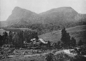 Auf dem Weg nach Hakgalla. Hakgalla-Felsen in der Ferne, c1890 von Alfred William Amandus Plate