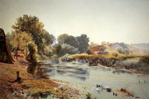 Ein Stück altes England halb im Schlaf von Alfred William Hunt