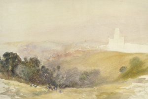 Durham von den Roten Hügeln, 1880-86 von Alfred William Hunt