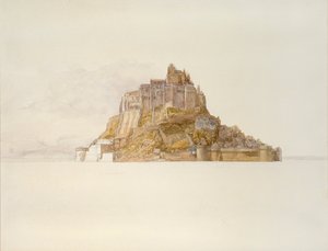 Mont St Michel vom Sand, ca. 1876