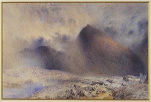 Mount Snowdon durch aufklarende Wolken, 1857