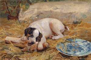 Je näher der Knochen, desto süßer das Fleisch von Alfred William Strutt