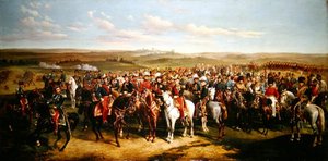 Besuch von Prinz Albert (1819-61) beim Kaiser Napoleon III. (1808-73) auf den Höhen bei Boulogne, 8. September 1854