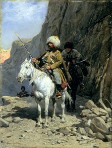 Patrouille der Tscherkessen, ca. 1885 von Alfred von Wierusz Kowalski