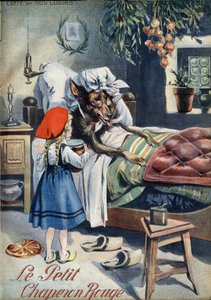 Rotkäppchen. Volksmärchen. Illustration von Vaccari und Carrey in 
