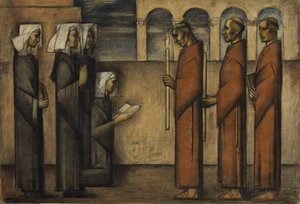 Mönche und Nonnen, ca. 1934 von Alfredo Ramos Martinez