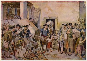 Menschen in Armut, die ihre Habseligkeiten verpfänden, Portugal von Alfredo Roque Gameiro