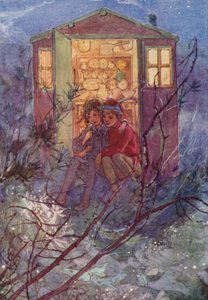 Mit dem Frühling kommt Wendy (Farblithografie) von Alice Bolingbroke (after) Woodward