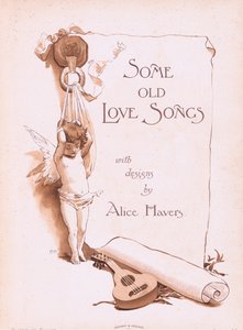 Titelseite, aus Some Old Love Songs, veröffentlicht von Hildesheimer & Faulkner, 1892