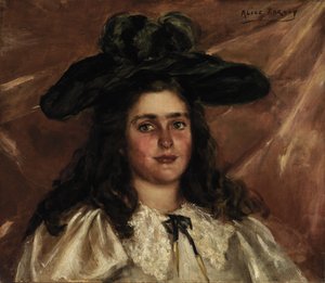 Laura Alice mit großem Hut, ca. 1892-1895
