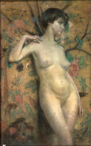Akt vor einem Paravent von Alice Pike Barney