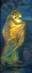 Frau mit der Sonne bekleidet