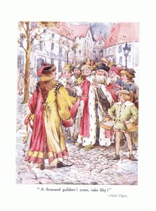 Tausend Gulden! Nimm fünfzig!, Illustration aus Gedichte für die Jugend: Robert Browning, ca. 1920