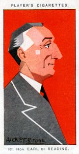 Rufus Isaacs, 1. Marquess of Reading, Lord Chief Justice und Diplomat, 1926 von Alick P. F. Ritchie