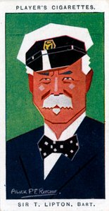Sir Thomas Johnstone Lipton, 1. Baronet, britischer Lebensmittelhändler und Yachtsmann, 1926 von Alick P. F. Ritchie