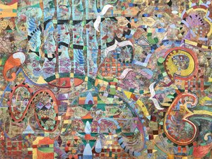 Komplexes abstraktes Mosaik von Alise Loebelsohn
