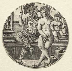Mars, Venus und Amor, 1520er Jahre von Allaert Claesz